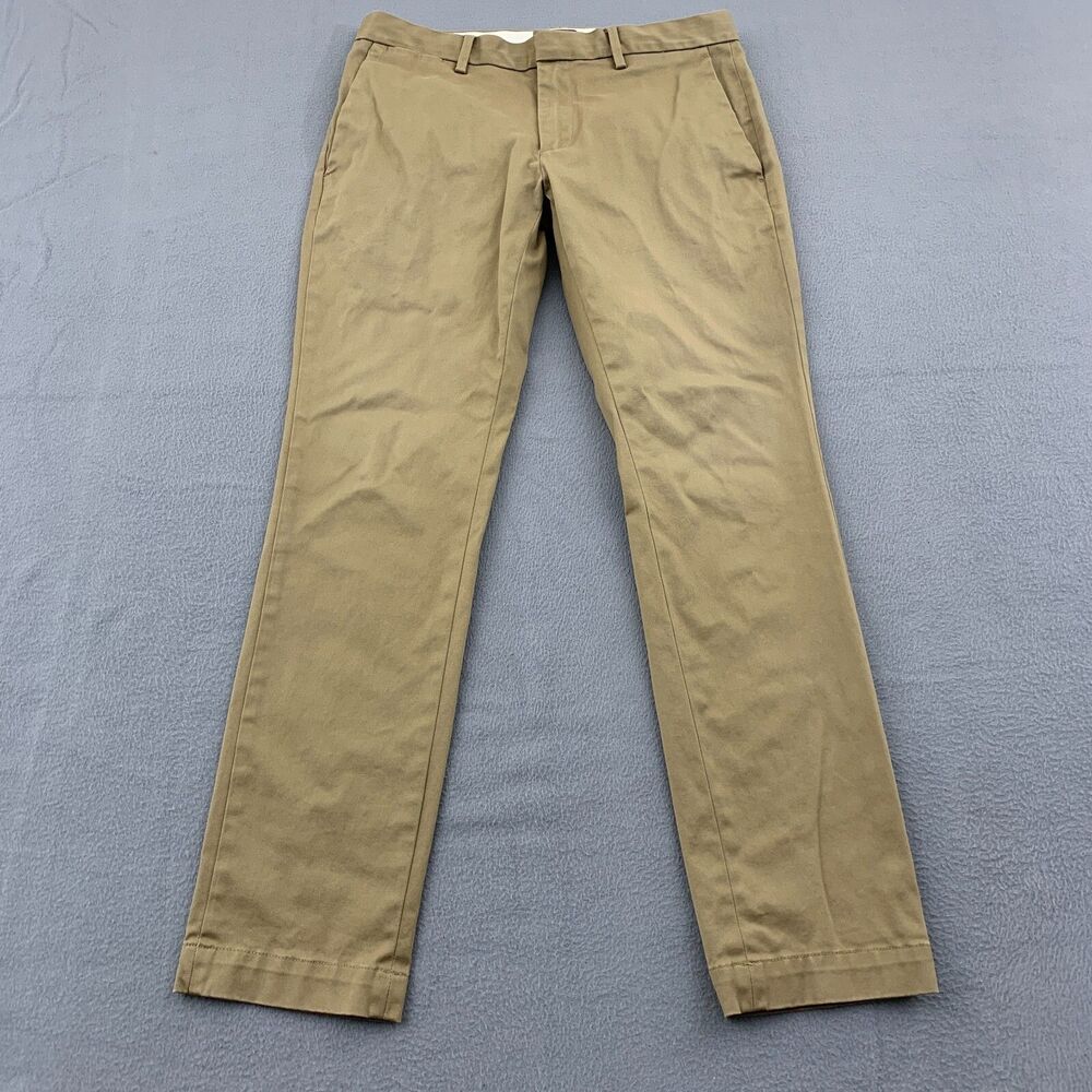 Banana Republic Pants Mens 30x29 (actual) Fulton Chino Khaki Stretch Flat Front